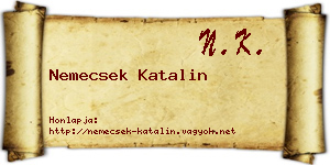 Nemecsek Katalin névjegykártya