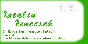 katalin nemecsek business card